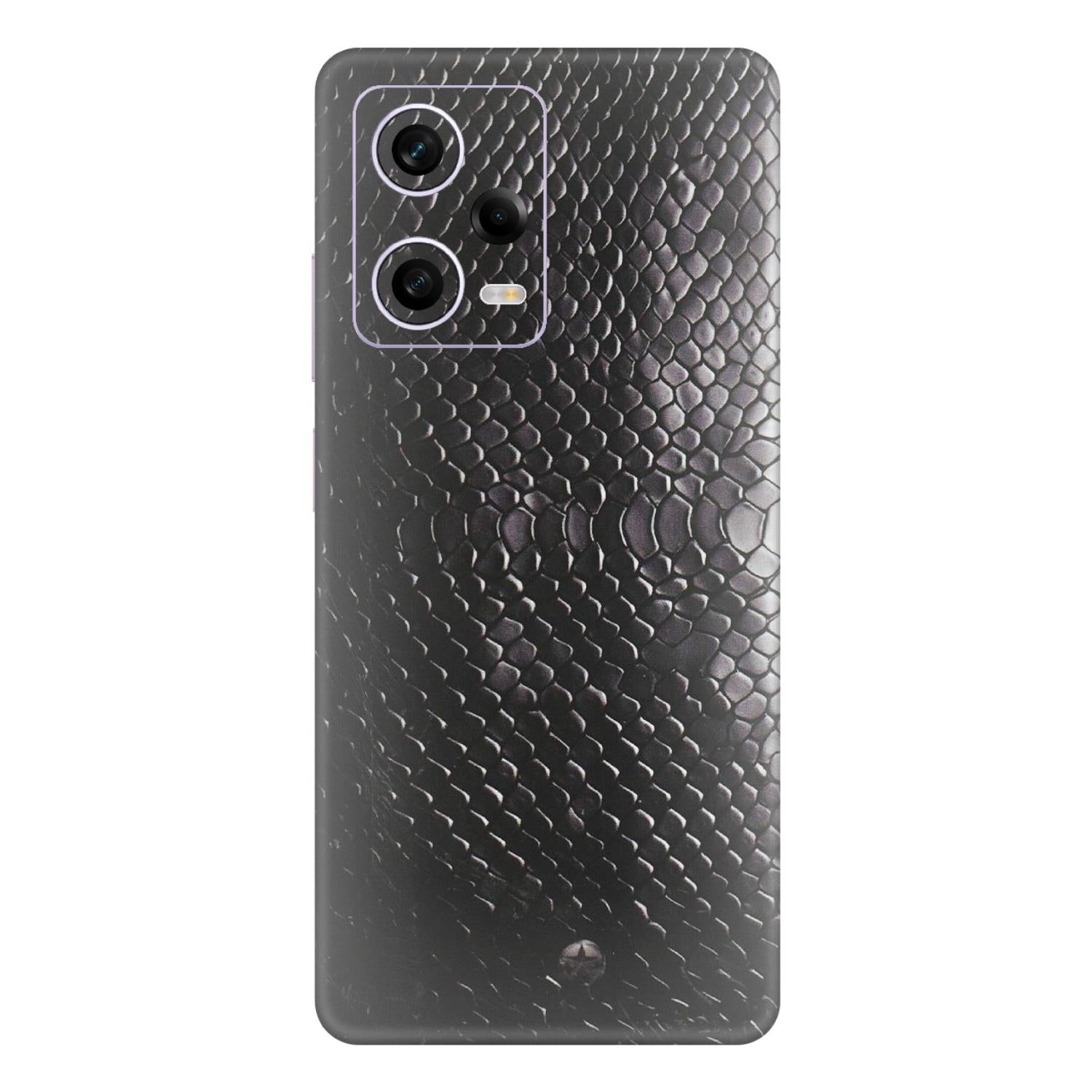 Xiaomi Redmi Phone Skins (All Models) - Black Snack Leather - Matte Finish (M-147) Redmi Note 12 Pro 5G