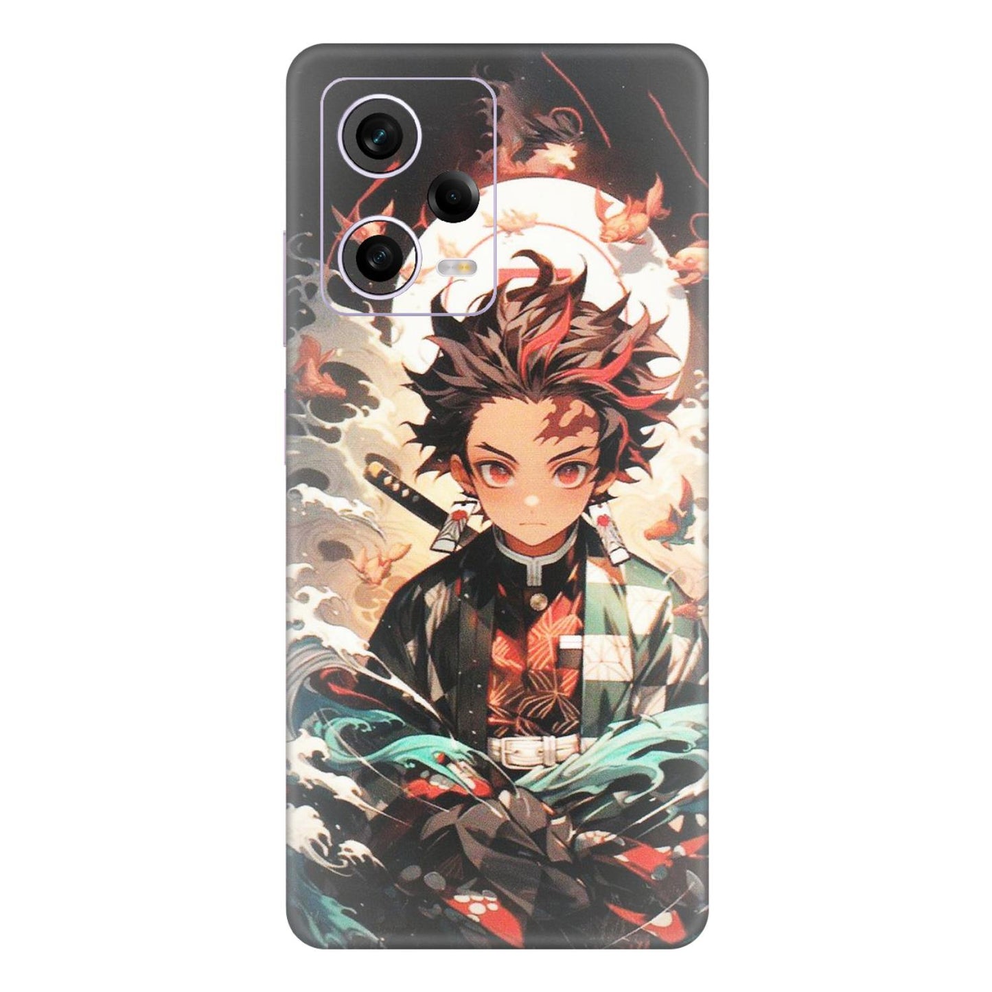 Xiaomi Redmi Phone Skins (All Models) - Tanjiro Demon Slayer Anime - Matte Finish (M-158) Redmi Note 12 Pro 5G