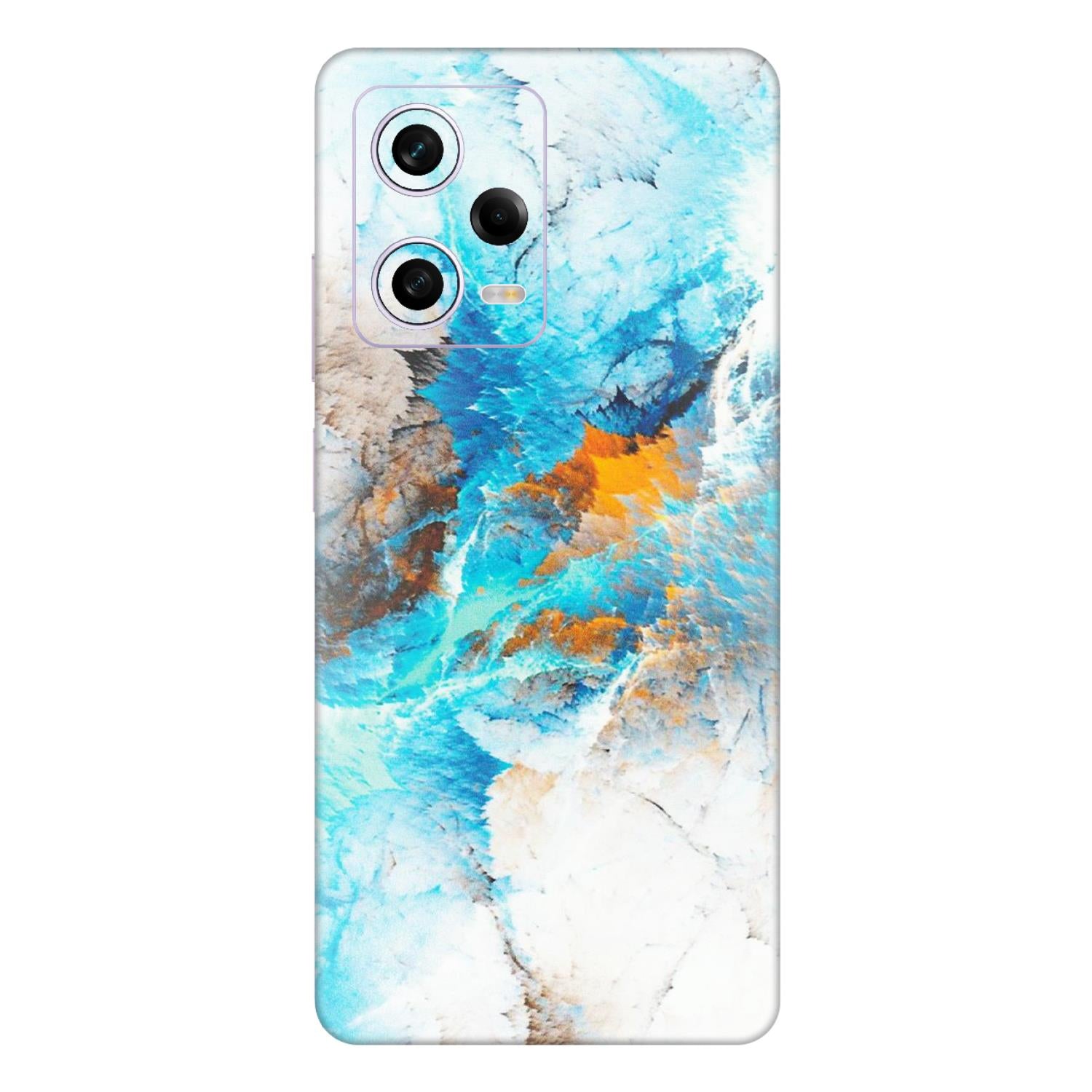 Xiaomi Redmi Phone Skins (All Models) - Blue Waves Abstract - Matte Finish (M-19) Redmi Note 12 Pro 5G