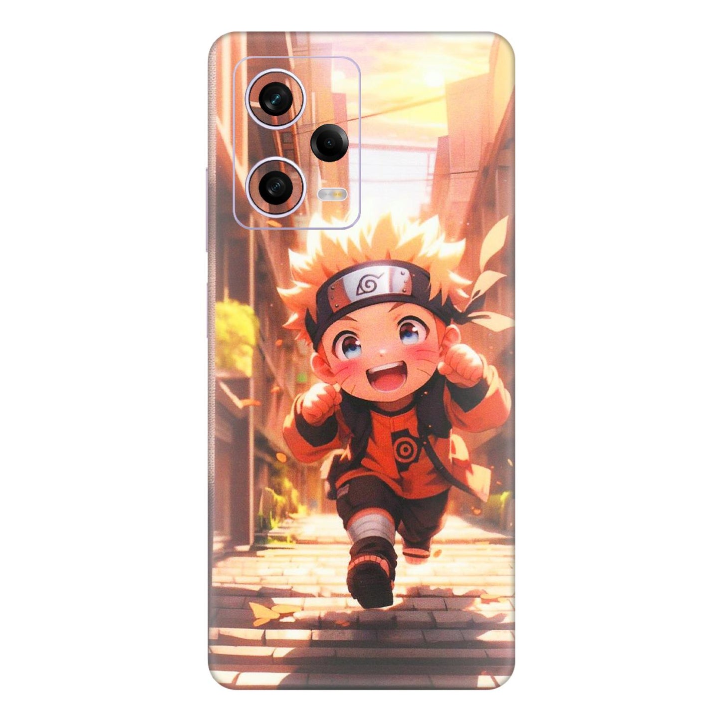 Xiaomi Redmi Phone Skins (All Models) - Naruto Cute Toon Running - Matte Finish (M-04) Redmi Note 12 Pro 5G