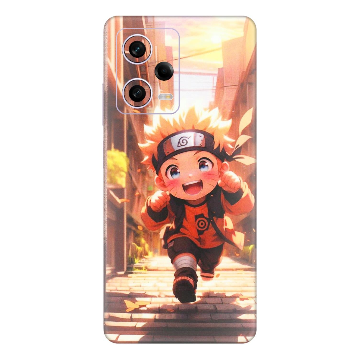 Xiaomi Redmi Phone Skins (All Models) - Naruto Cute Toon Running - Matte Finish (M-04) Redmi Note 12 Pro 5G
