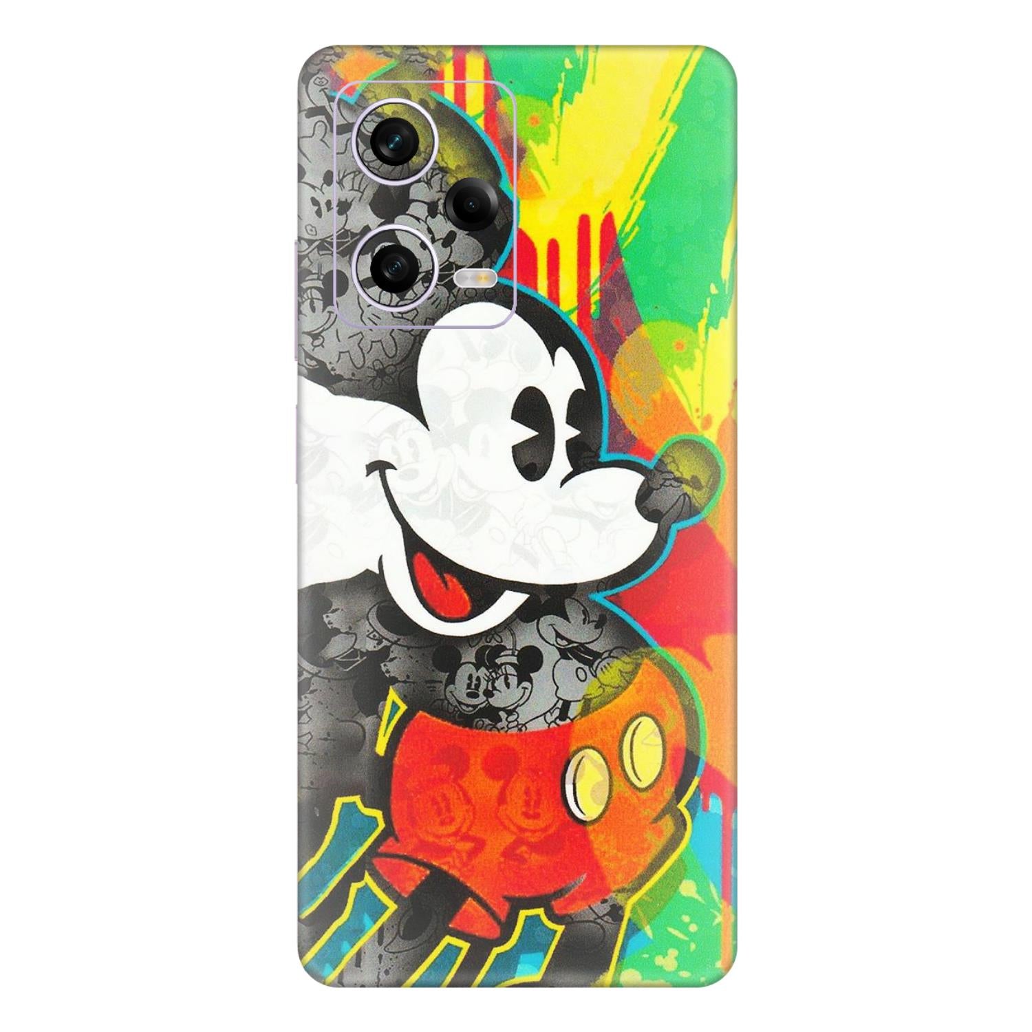 Xiaomi Redmi Phone Skins (All Models) - Multiple Mickey With Colourful Texture - Matte Finish (M-84) Redmi Note 12 Pro 5G