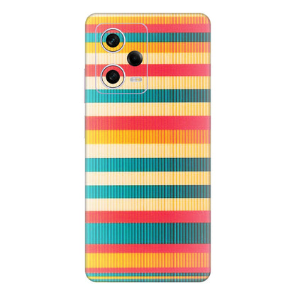Xiaomi Redmi Phone Skins (All Models) - Colourful Stripes Soothing Effect - Matte Finish (M-86) Redmi Note 12 Pro 5G
