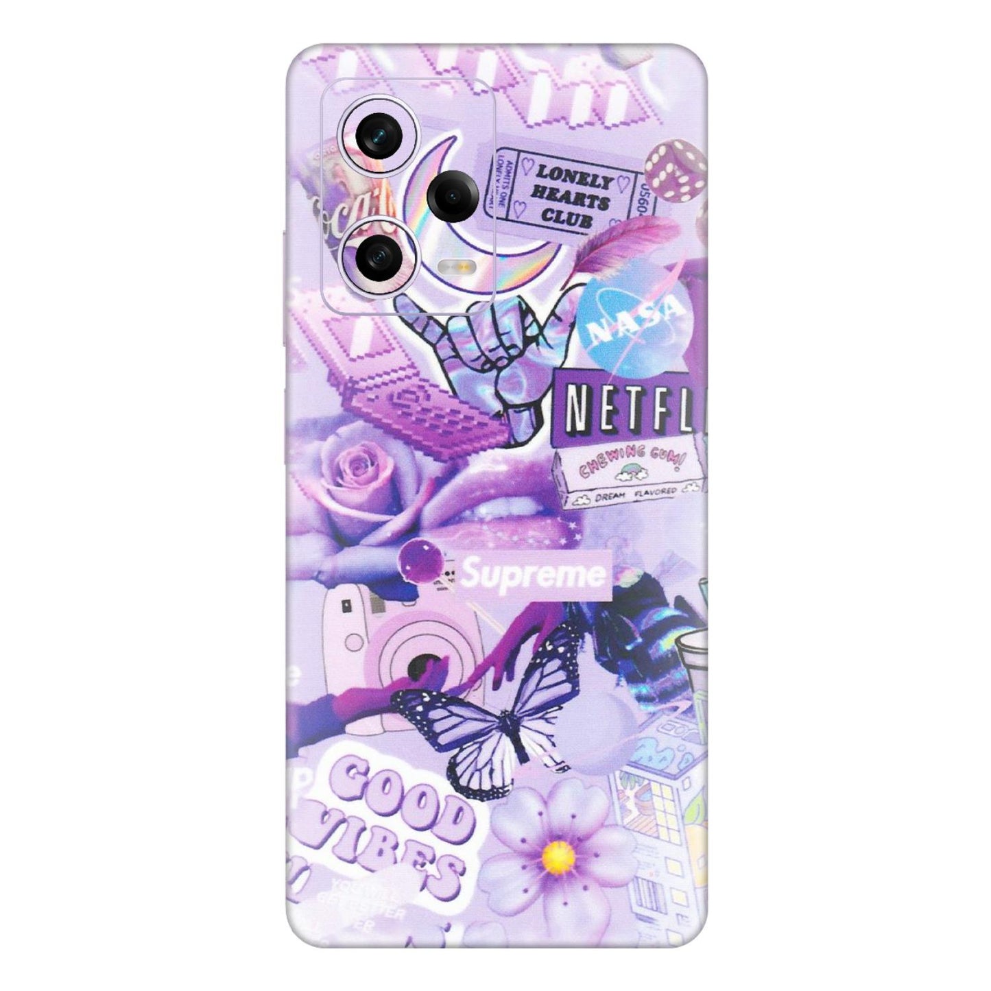 Xiaomi Redmi Phone Skins (All Models) - Supreme Purple Magic - Matte Finish (M-88) Redmi Note 12 Pro 5G