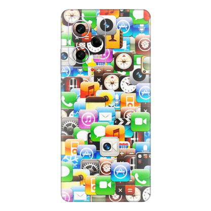 Xiaomi Redmi Phone Skins (All Models) - All Apple Icons - Matte Finish (M-93) Redmi Note 12 Pro 5G