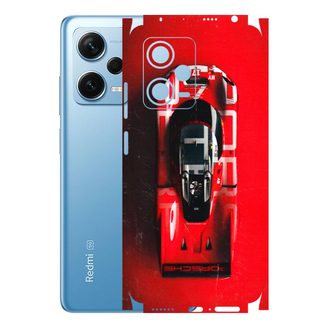 Xiaomi Redmi Phone Skins (All Models) - Red Porsche Car Logo - 3D Embossed Finish (L-315) Redmi Note 12 Pro Plus 5G