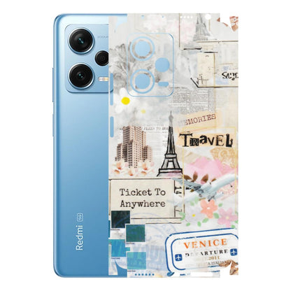 Xiaomi Redmi Phone Skins (All Models) - Travel Memories - Transparent Finish (T-09) Redmi Note 12 Pro Plus 5G