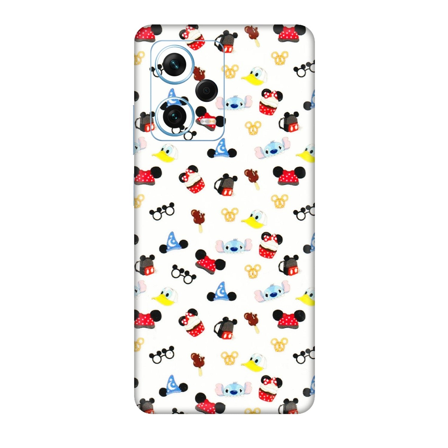 Xiaomi Redmi Phone Skins (All Models) - Minnie Mouse & Donald Doodles s - 3D Embossed Finish (L-194) Redmi Note 12 Pro Plus 5G