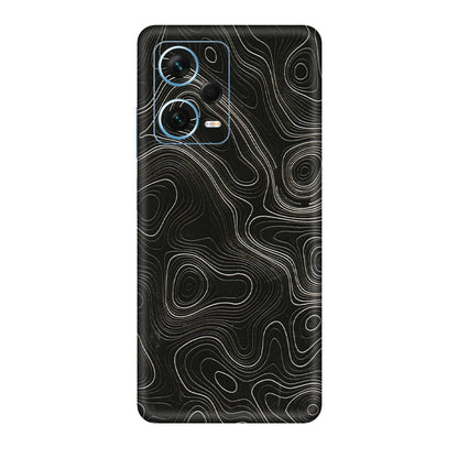 Xiaomi Redmi Phone Skins (All Models) - Black Swirl - 3D Embossed Finish (L-196) Redmi Note 12 Pro Plus 5G