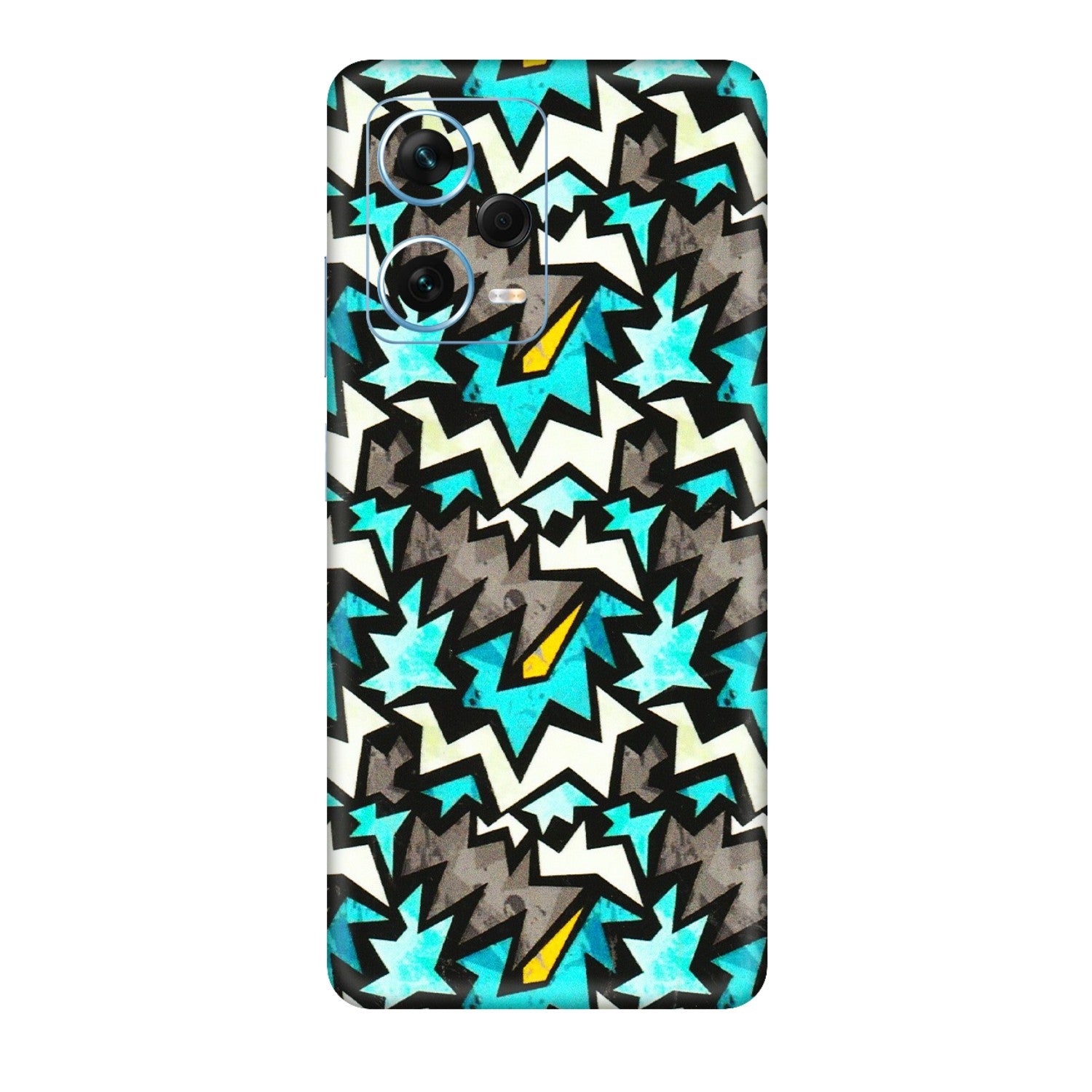 Xiaomi Redmi Phone Skins (All Models) - Funky Zig Zag - 3D Embossed Finish (L-223) Redmi Note 12 Pro Plus 5G