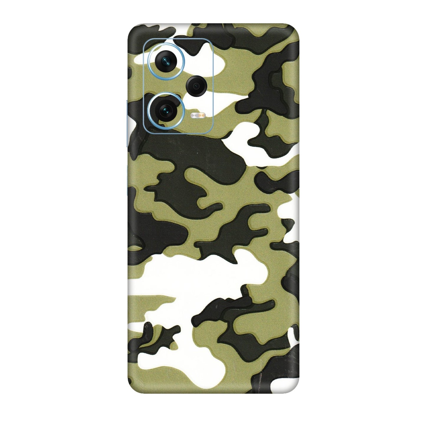 Xiaomi Redmi Phone Skins (All Models) - Camouflages White And Green - 3D Embossed Finish (L-243) Redmi Note 12 Pro Plus 5G