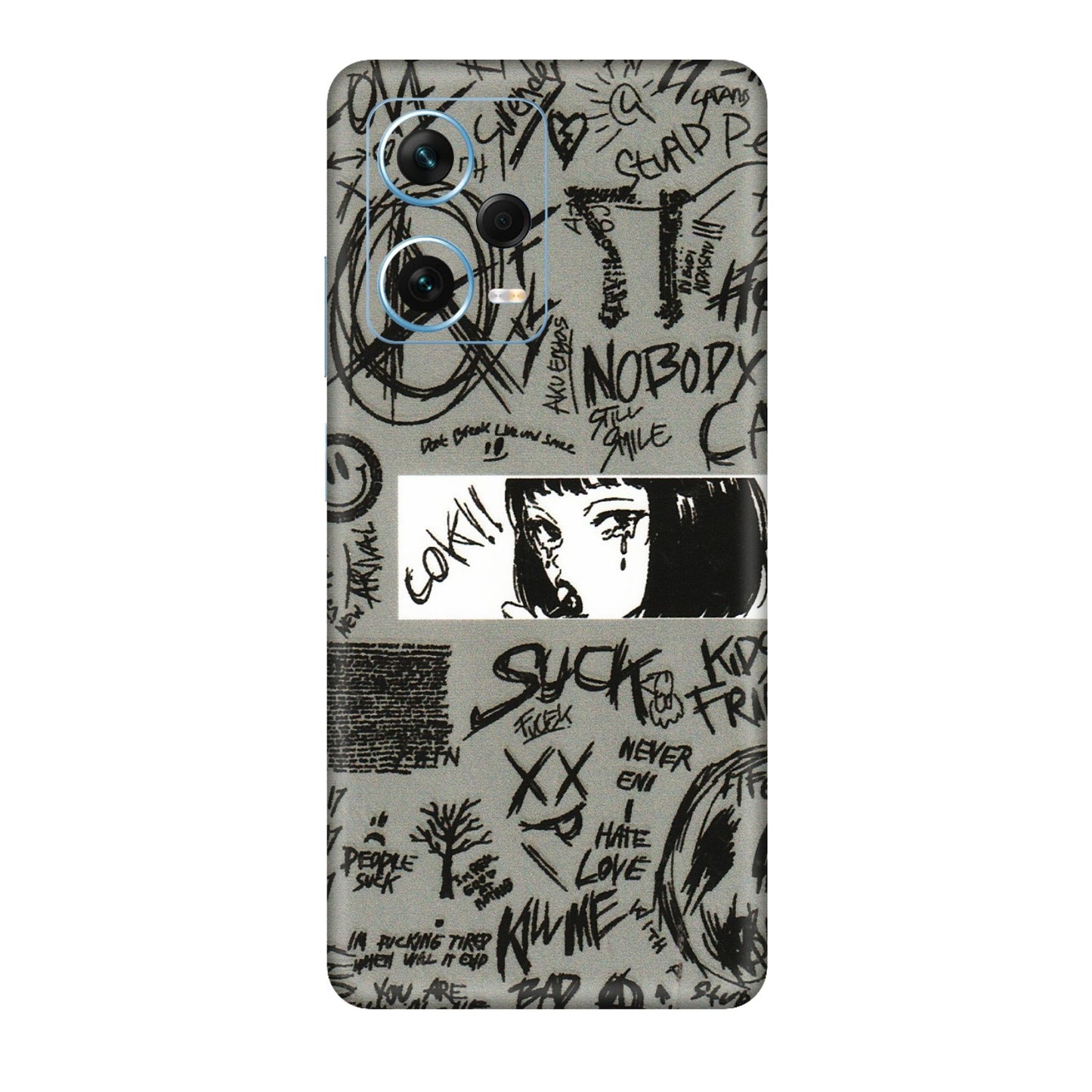Xiaomi Redmi Phone Skins (All Models) - Never Have Love Anime - 3D Embossed Finish (L-260) Redmi Note 12 Pro Plus 5G