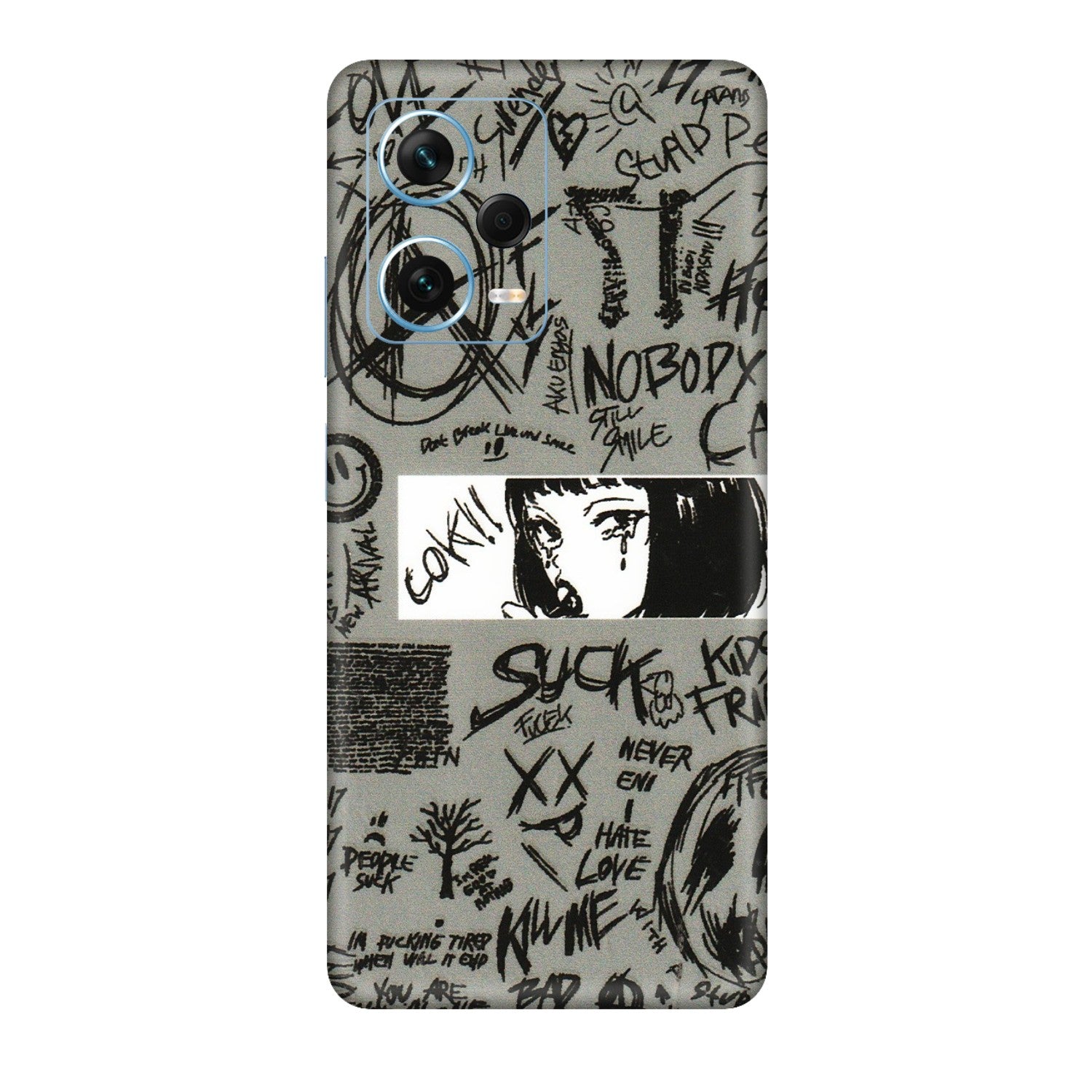 Xiaomi Redmi Phone Skins (All Models) - Never Have Love Anime - 3D Embossed Finish (L-260) Redmi Note 12 Pro Plus 5G