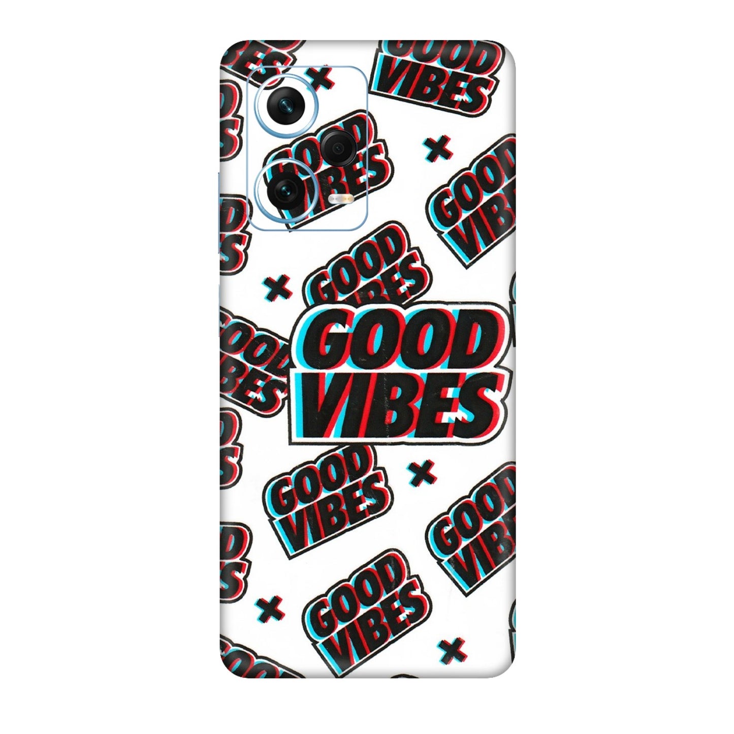 Xiaomi Redmi Phone Skins (All Models) - Good Vibes - 3D Embossed Finish (L-282) Redmi Note 12 Pro Plus 5G