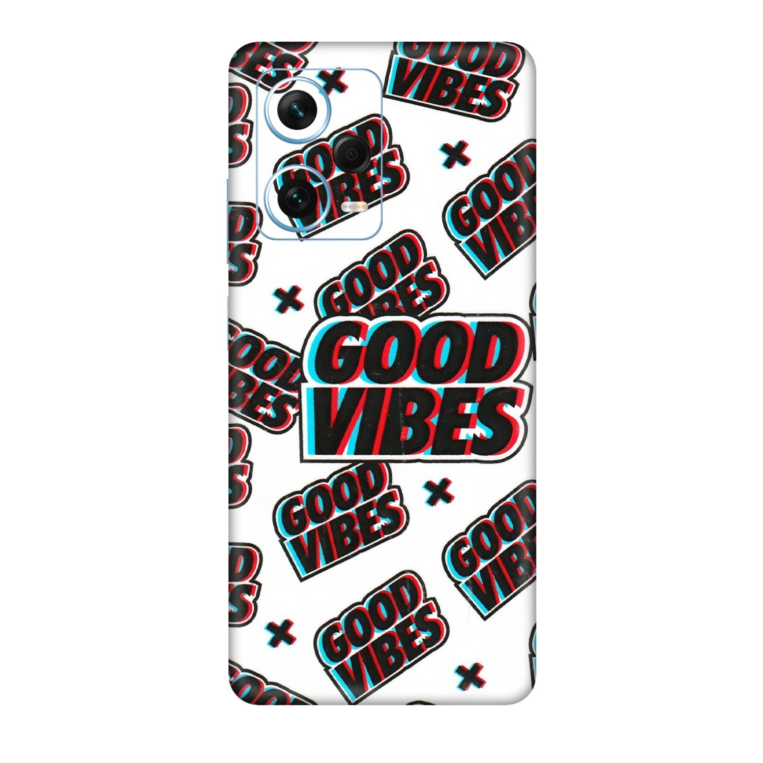 Xiaomi Redmi Phone Skins (All Models) - Good Vibes - 3D Embossed Finish (L-282) Redmi Note 12 Pro Plus 5G