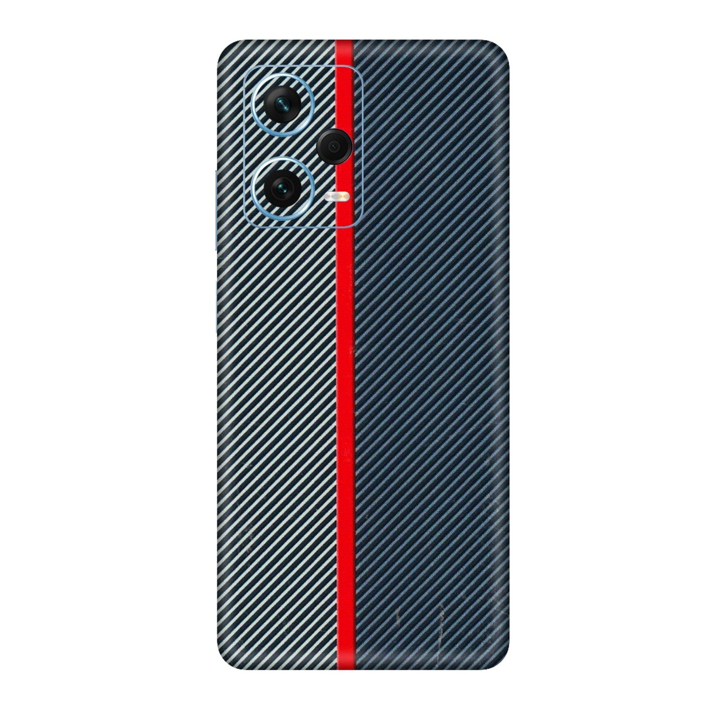 Xiaomi Redmi Phone Skins (All Models) - Blue Sober Lines - 3D Embossed Finish (L-305) Redmi Note 12 Pro Plus 5G