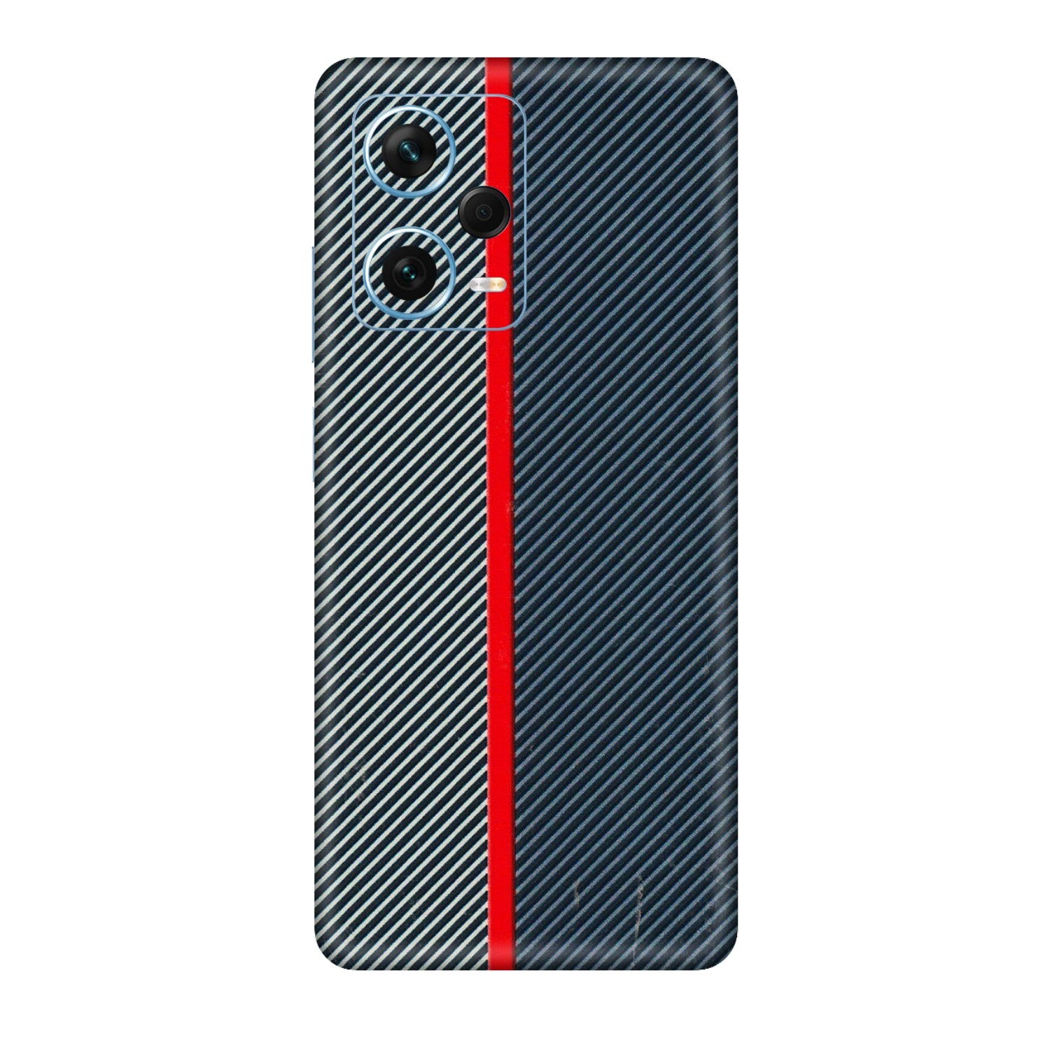 Xiaomi Redmi Phone Skins (All Models) - Blue Sober Lines - 3D Embossed Finish (L-305) Redmi Note 12 Pro Plus 5G