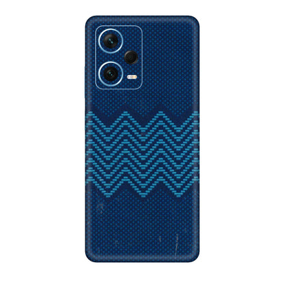 Xiaomi Redmi Phone Skins (All Models) - Blue Sober Waves - 3D Embossed Finish (L-306) Redmi Note 12 Pro Plus 5G