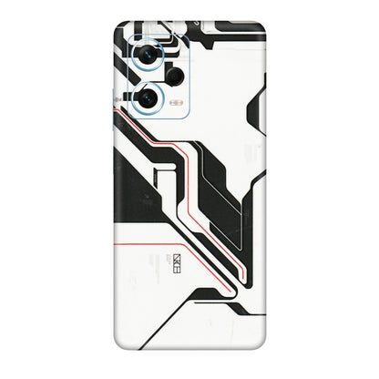 Xiaomi Redmi Phone Skins (All Models) - White Techy Logo - 3D Embossed Finish (L-312) Redmi Note 12 Pro Plus 5G