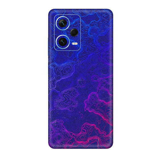 Xiaomi Redmi Phone Skins (All Models) - Purple Ripples Swirl - 3D Embossed Finish (L-314) Redmi Note 12 Pro Plus 5G