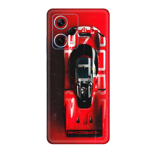 Xiaomi Redmi Phone Skins (All Models) - Red Porsche Car Logo - 3D Embossed Finish (L-315) Redmi Note 12 Pro Plus 5G