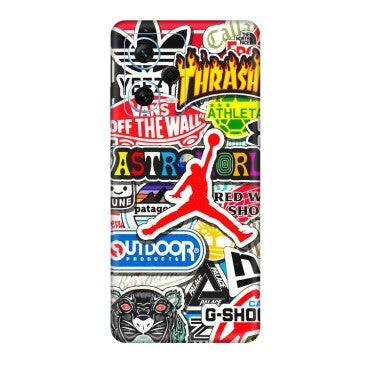 Xiaomi Redmi Phone Skins (All Models) - Multi Brands Sticker Graffiti - 3D Embossed Finish (L-37) Redmi Note 12 Pro Plus 5G