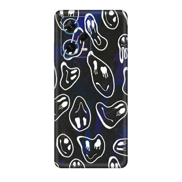 Xiaomi Redmi Phone Skins (All Models) - Distorted Smileys - 3D Embossed Finish (L-92) Redmi Note 12 Pro Plus 5G