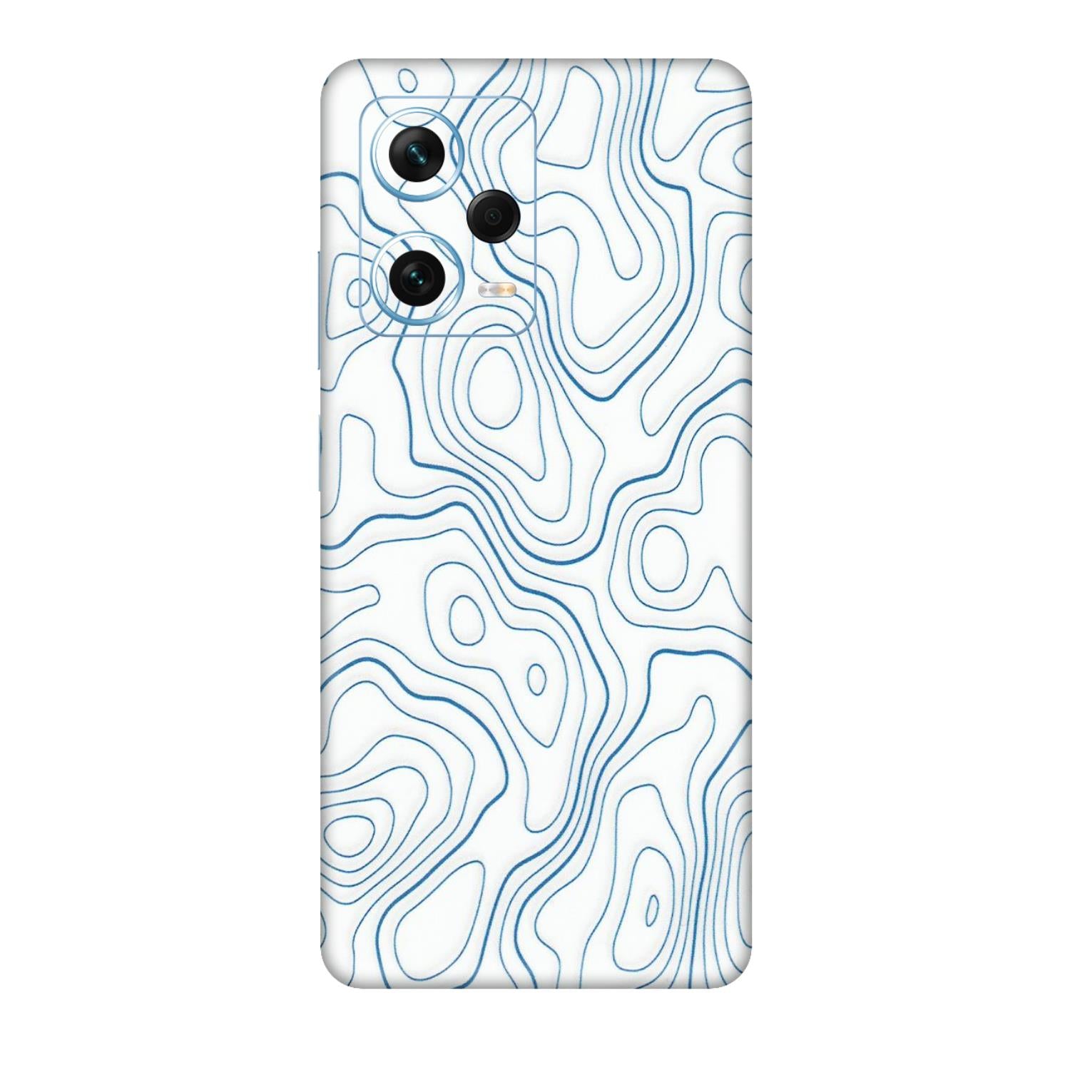 Xiaomi Redmi Phone Skins (All Models) - Blue And White Swirls - Matte Finish (M-139) Redmi Note 12 Pro Plus 5G