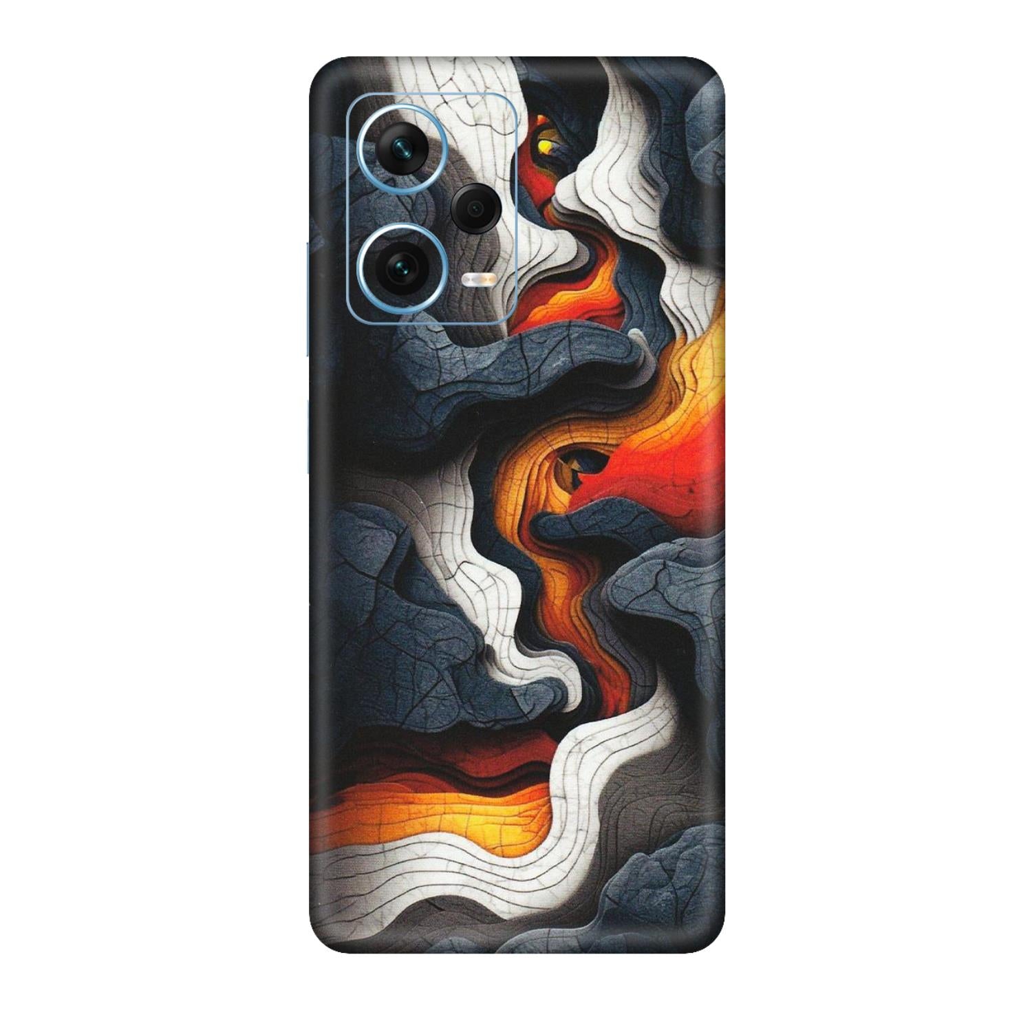 Xiaomi Redmi Phone Skins (All Models) - Abstract Volcanic Layers - Matte Finish (M-52) Redmi Note 12 Pro Plus 5G