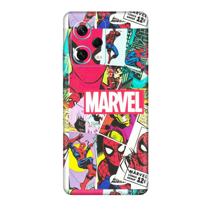 Xiaomi Redmi Phone Skins (All Models) - Marvel Comic Spiderman Grafitti - Matte Finish (M-72) Redmi Note 12 Pro Plus 5G