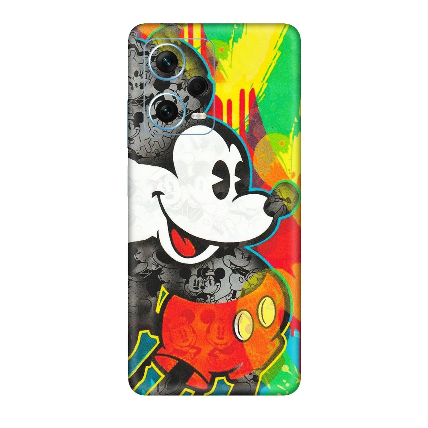 Xiaomi Redmi Phone Skins (All Models) - Multiple Mickey With Colourful Texture - Matte Finish (M-84) Redmi Note 12 Pro Plus 5G