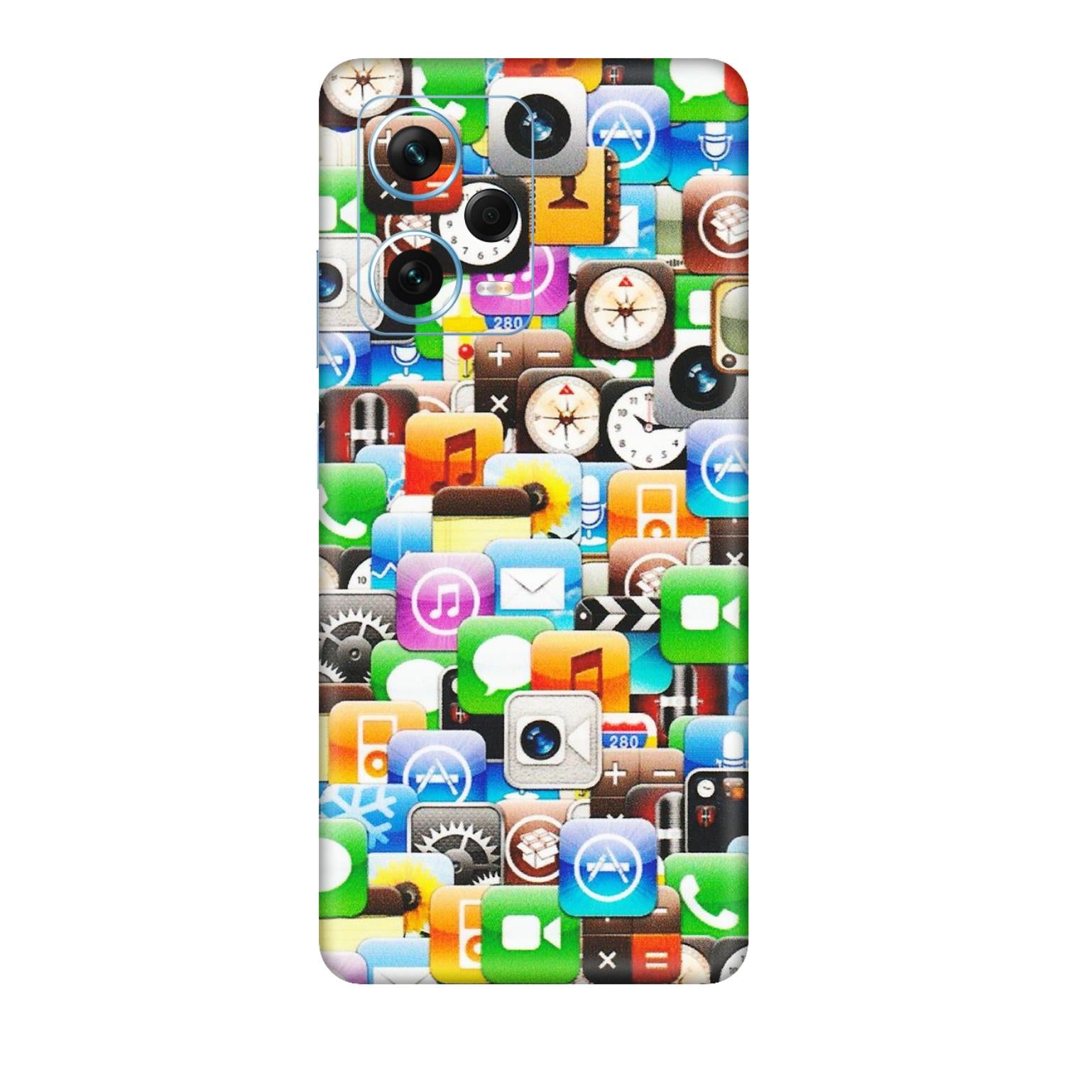 Xiaomi Redmi Phone Skins (All Models) - All Apple Icons - Matte Finish (M-93) Redmi Note 12 Pro Plus 5G