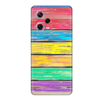 Xiaomi Redmi Phone Skins (All Models) - Multi Colour Wooden Wall - Matte Finish (M-96) Redmi Note 12 Pro Plus 5G