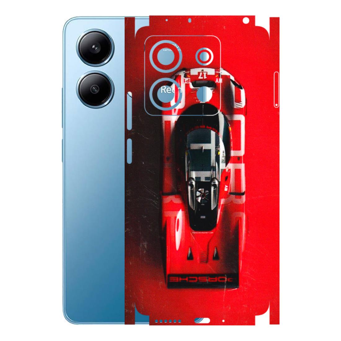 Xiaomi Redmi Phone Skins (All Models) - Red Porsche Car Logo - 3D Embossed Finish (L-315) Redmi Note 13 5G