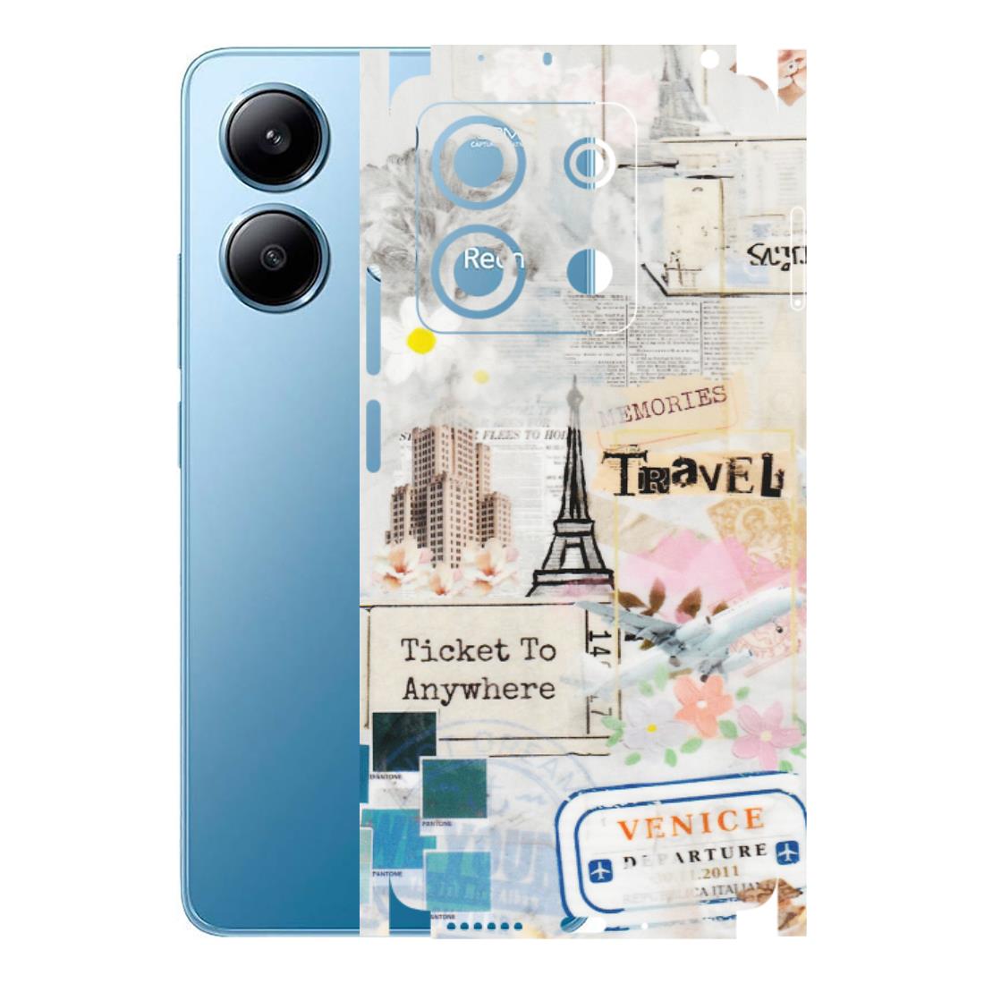 Xiaomi Redmi Phone Skins (All Models) - Travel Memories - Transparent Finish (T-09) Redmi Note 13 5G