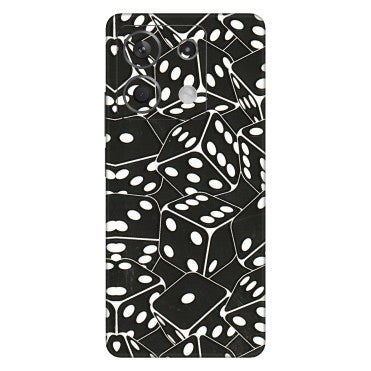 Xiaomi Redmi Phone Skins (All Models) - Big Black Dices - 3D Embossed Finish (L-106) Redmi Note 13 5G