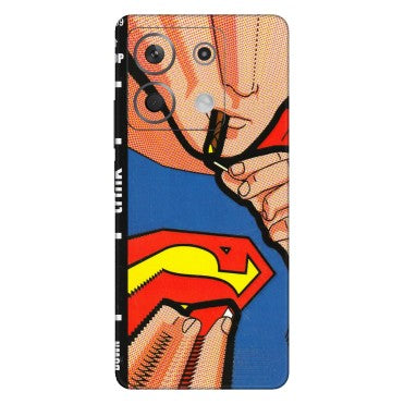 Xiaomi Redmi Phone Skins (All Models) - Superman Sutta - 3D Embossed Finish (L-130) Redmi Note 13 5G
