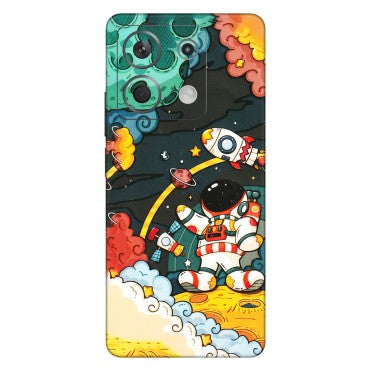 Xiaomi Redmi Phone Skins (All Models) - Astronauts & Spaceship - 3D Embossed Finish (L-145) Redmi Note 13 5G