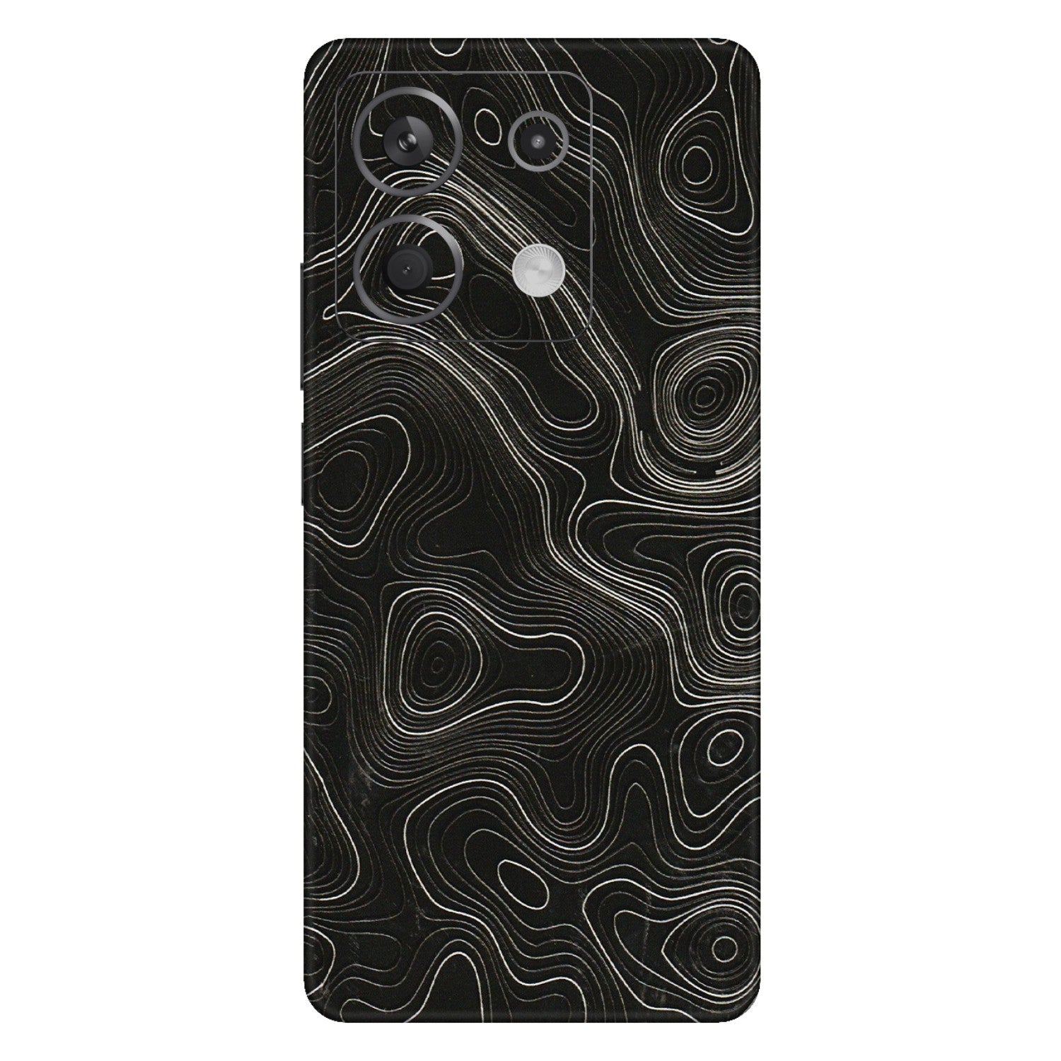 Xiaomi Redmi Phone Skins (All Models) - Black Swirl - 3D Embossed Finish (L-196) Redmi Note 13 5G