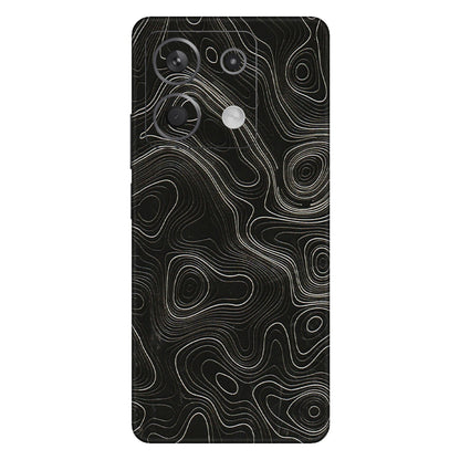 Xiaomi Redmi Phone Skins (All Models) - Black Swirl - 3D Embossed Finish (L-196) Redmi Note 13 5G