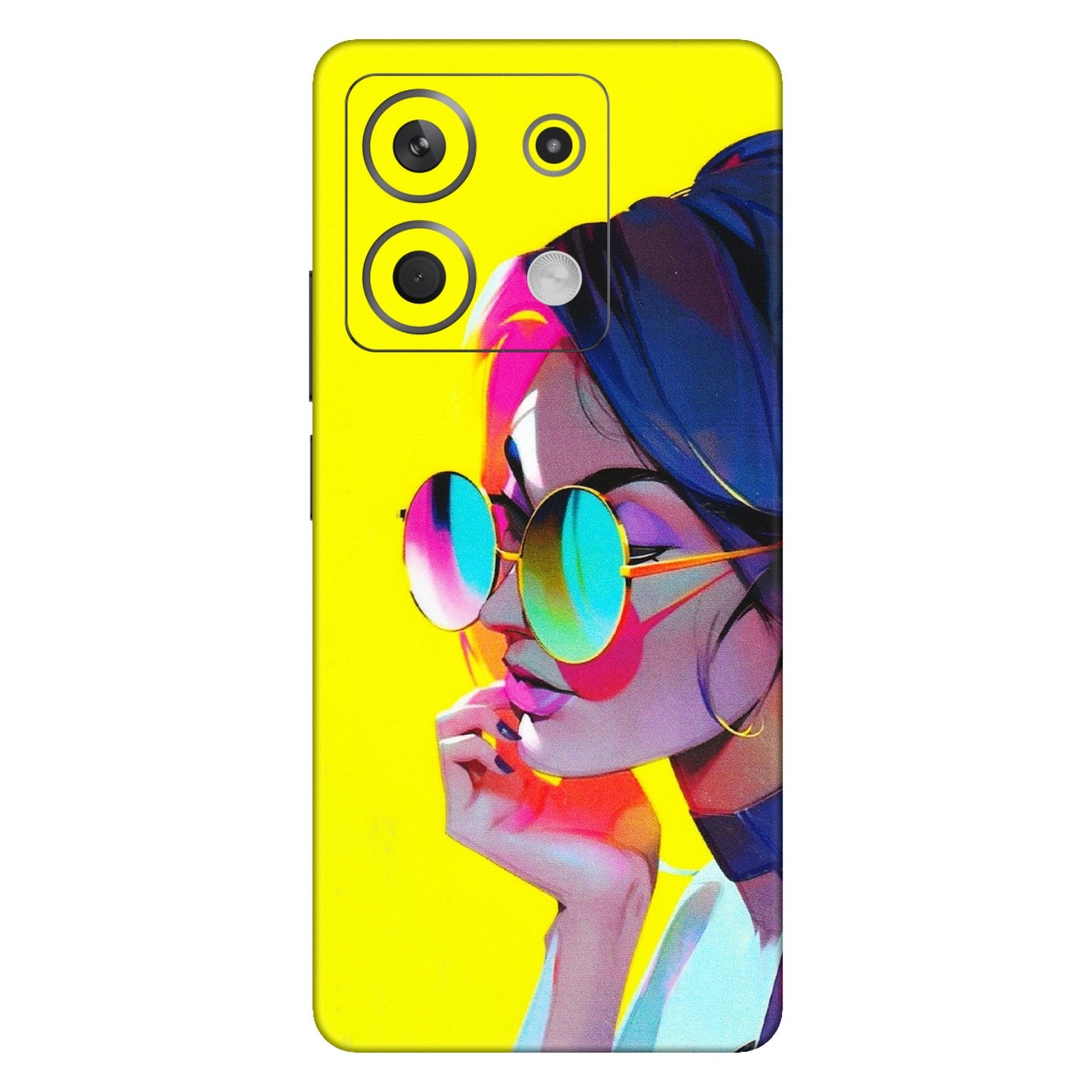Xiaomi Redmi Phone Skins (All Models) - Bold Stylish Girl - 3D Embossed Finish (L-222) Redmi Note 13 5G