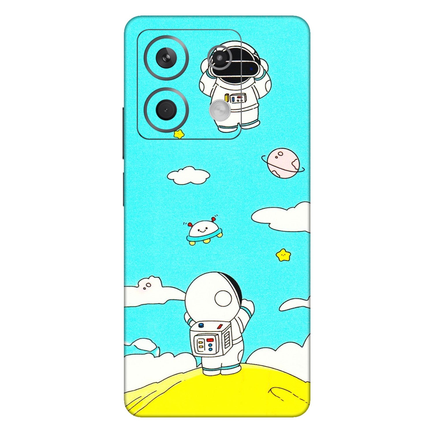 Xiaomi Redmi Phone Skins (All Models) - Blue Skies Astro Float - 3D Embossed Finish (L-230) Redmi Note 13 5G