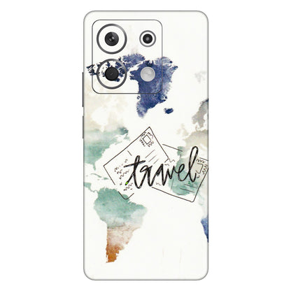 Xiaomi Redmi Phone Skins (All Models) - Travel The World - 3D Embossed Finish (L-232) Redmi Note 13 5G