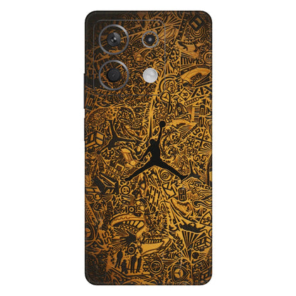Xiaomi Redmi Phone Skins (All Models) - Premium Gold Basketball Player - 3D Embossed Finish (L-236) Redmi Note 13 5G