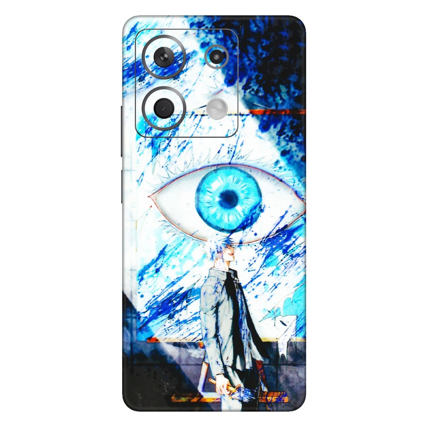 Xiaomi Redmi Phone Skins (All Models) - Gojo Satoru evil eye - 3D Embossed Finish (L-239) Redmi Note 13 5G