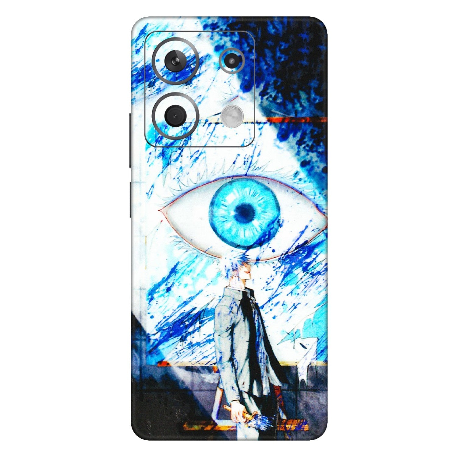 Xiaomi Redmi Phone Skins (All Models) - Gojo Satoru evil eye - 3D Embossed Finish (L-239) Redmi Note 13 5G
