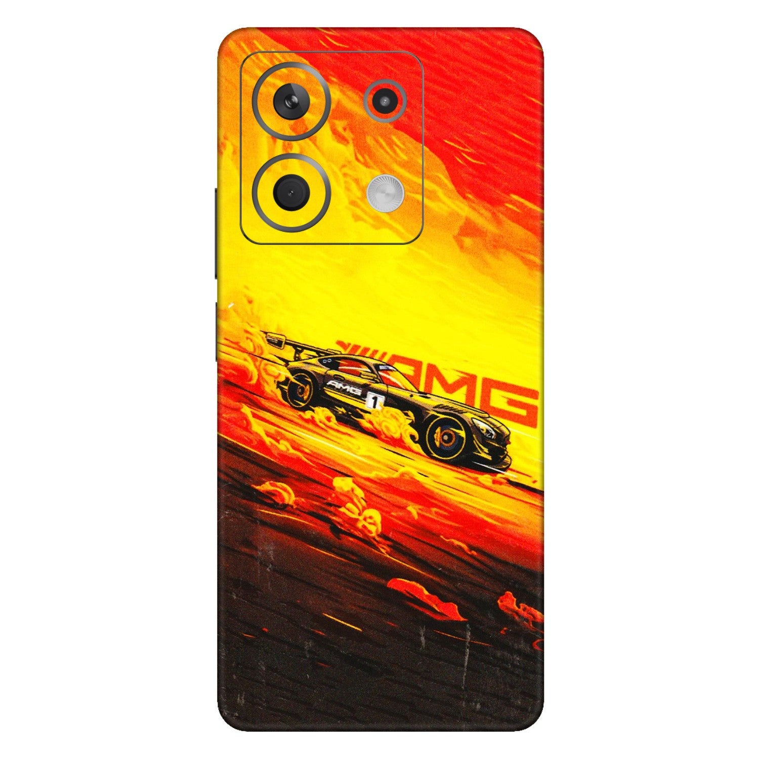 Xiaomi Redmi Phone Skins (All Models) - AMG Car Speed Cover - 3D Embossed Finish (L-256) Redmi Note 13 5G