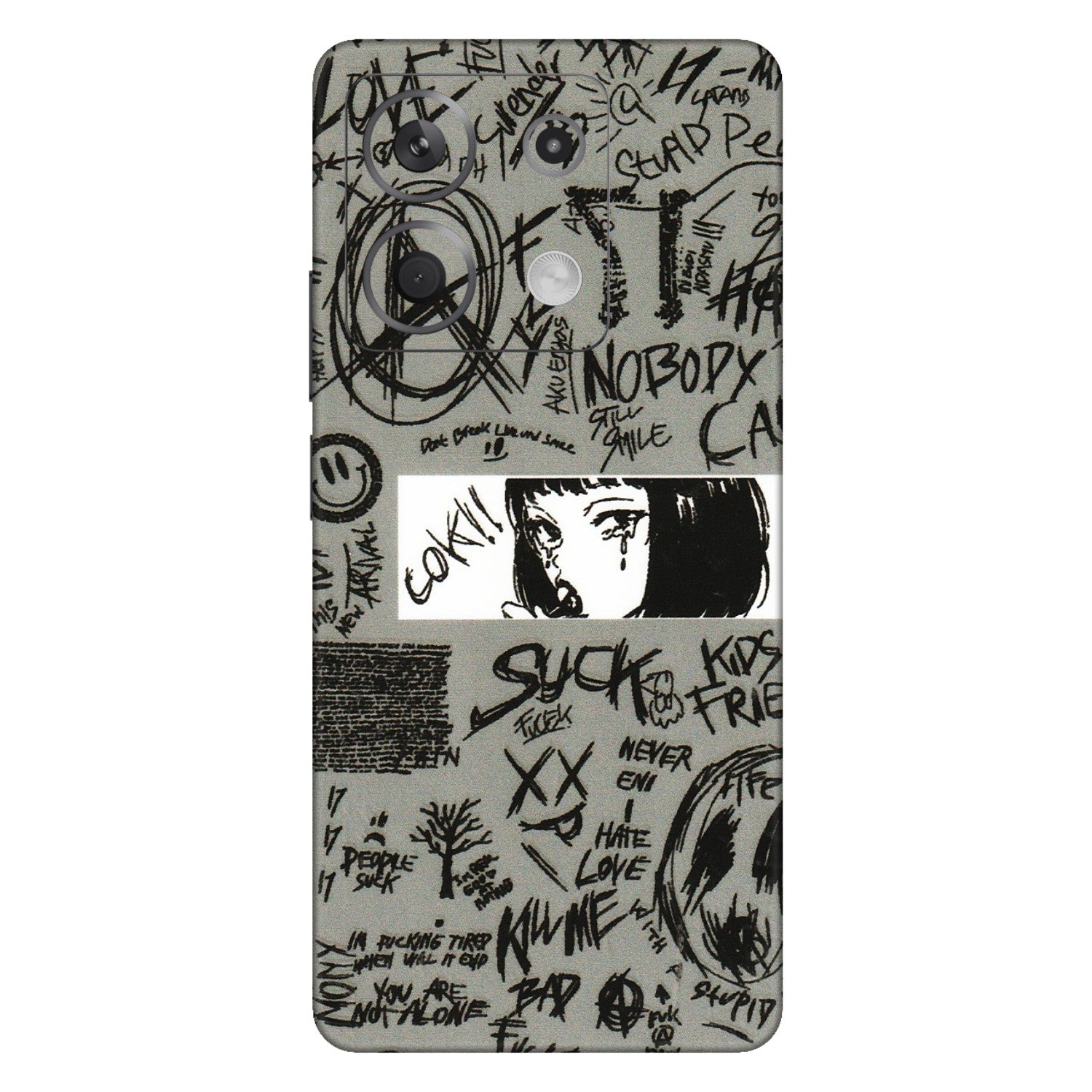 Xiaomi Redmi Phone Skins (All Models) - Never Have Love Anime - 3D Embossed Finish (L-260) Redmi Note 13 5G