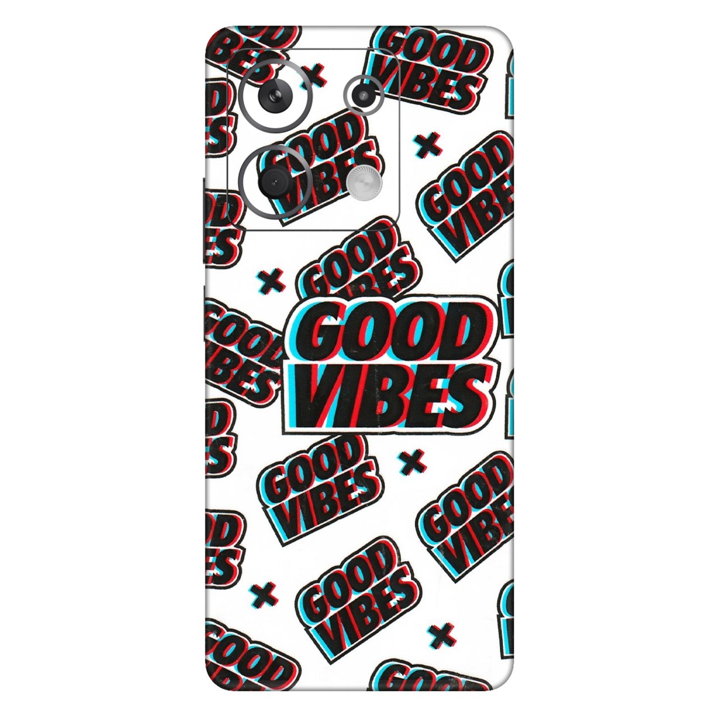 Xiaomi Redmi Phone Skins (All Models) - Good Vibes - 3D Embossed Finish (L-282) Redmi Note 13 5G