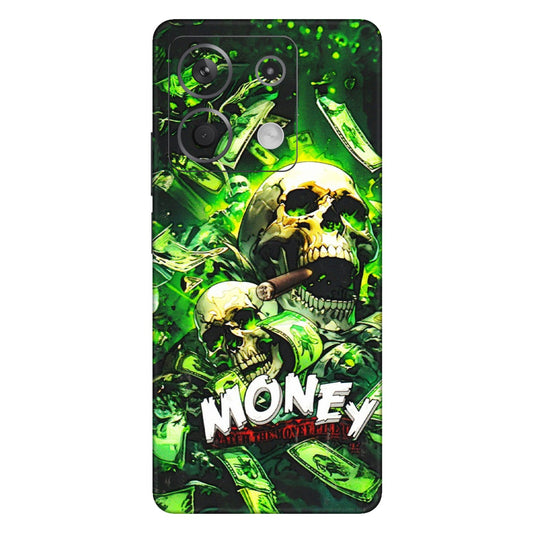 Xiaomi Redmi Phone Skins (All Models) - Skull Money - 3D Embossed Finish (L-303) Redmi Note 13 5G